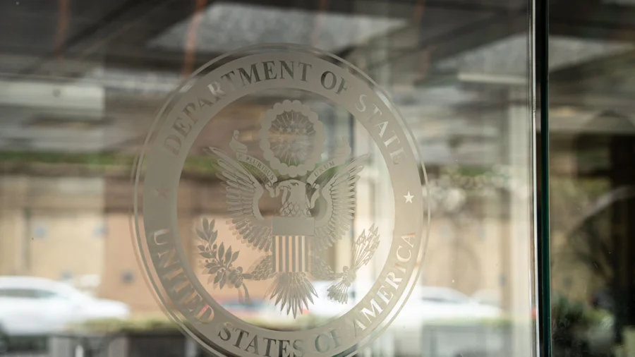The U.S. Department of State in Washington on March 28, 2025. (Madalina Vasiliu/The Epoch Times)