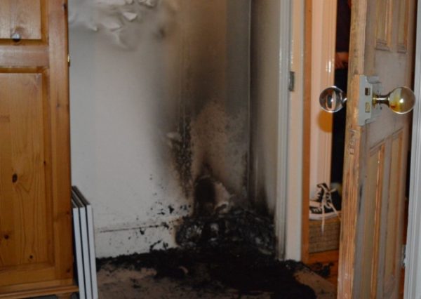 The doorknob in question that allegedly caused the fire. (London Fire Brigade)