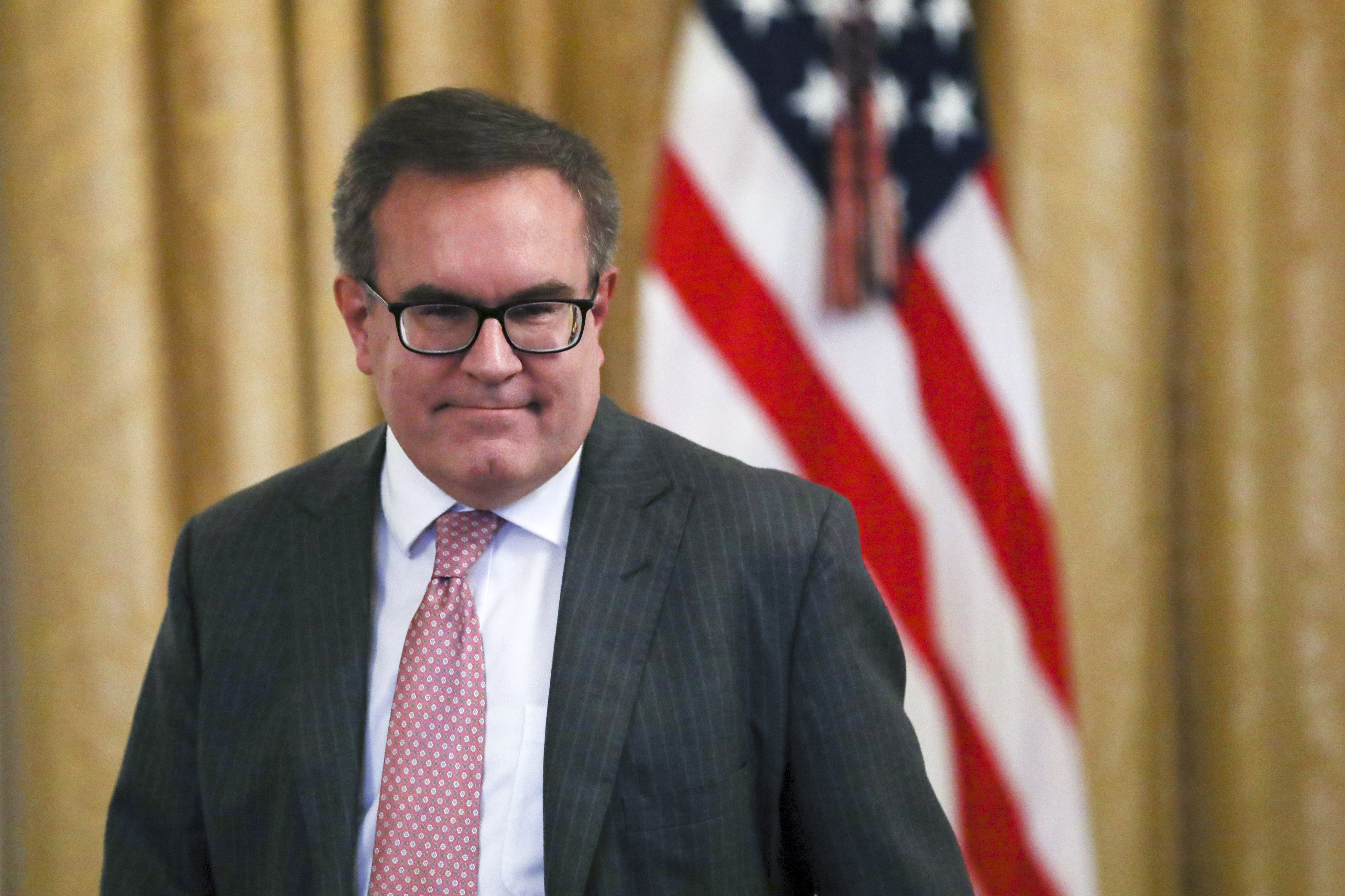 EPA Administrator Andrew Wheeler at President Donald Trump's environment initiative event in the East Room of the White House in Washington on July 8, 2019. (Charlotte Cuthbertson/The Epoch Times)