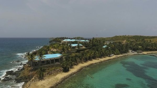 An aerial view of Little Saint James Island, in the U.S. Virgin Islands, a property purchased by Jeffery Epstein more than two decades ago. (Gianfranco Gaglione/AP Photo)
