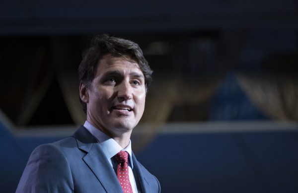 Prime Minister Justin Trudeau delivers a speech before the Montreal Council on Foreign Relations in Montreal on Aug. 21, 2019. (THE CANADIAN PRESS/Paul Chiasson)