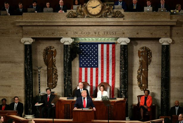 President Donald Trump delivers his State of the Union address at the Capitol in Washington on Feb. 4, 2020. (Mandel Ngan/AFP via Getty Images)