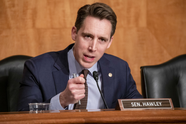 Sen. Josh Hawley (R-MO) questions Department of Justice Inspector General Michael Horowitz during a Senate Committee On Homeland Security And Governmental Affairs hearing at the U.S. Capitol on Dec. 18, 2019 in Washington. (Samuel Corum/Getty Images)