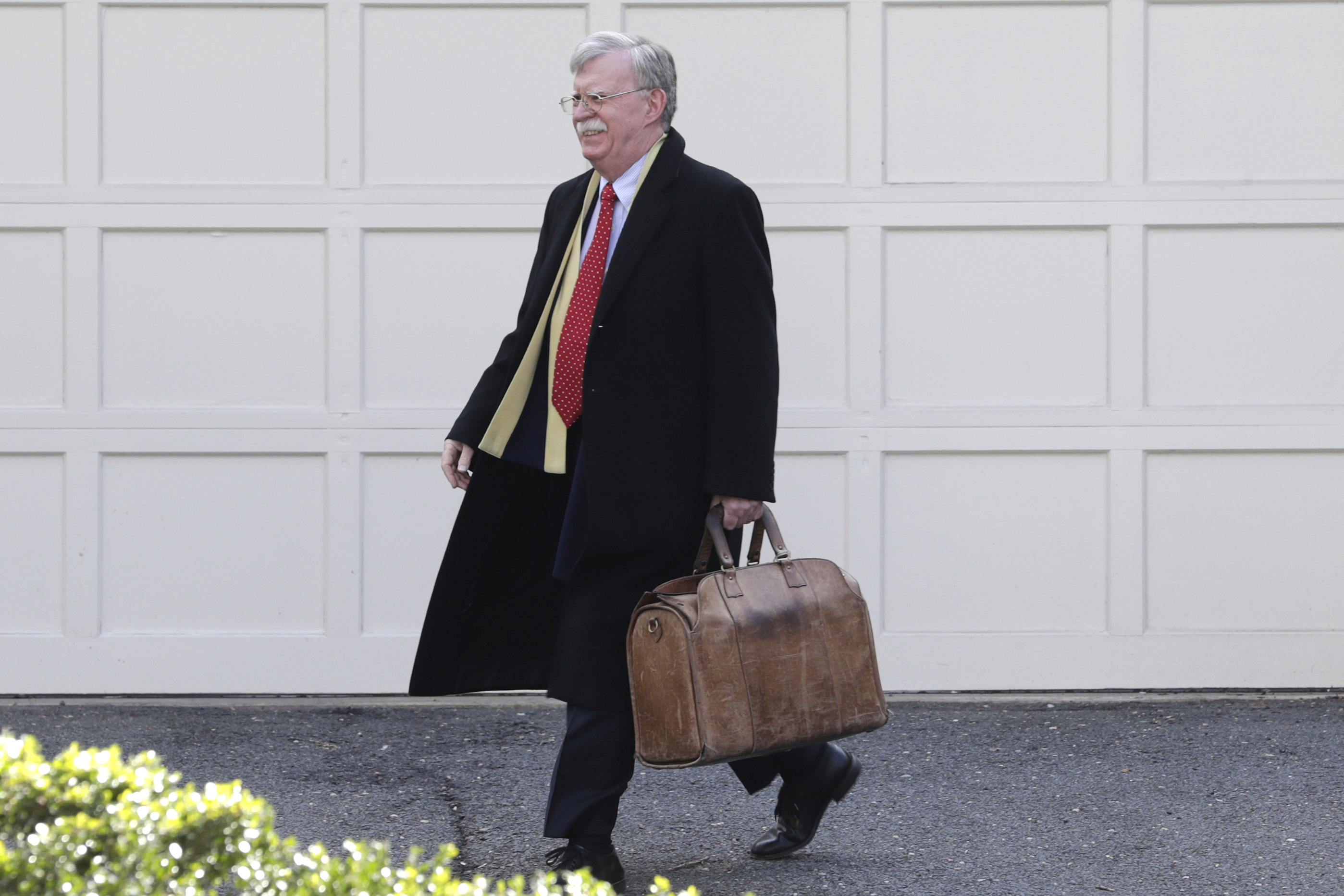Former National Security Adviser John Bolton leaves his home in Bethesda, Md. on Jan. 28, 2020. (Luis M. Alvarez/AP Photo)