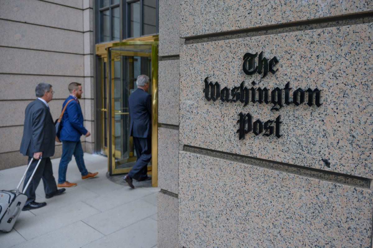 The Washington Post headquarters is seen on K Street in Washington, D.C., in a file photograph. (Eric Baradat/AFP/Getty Images)