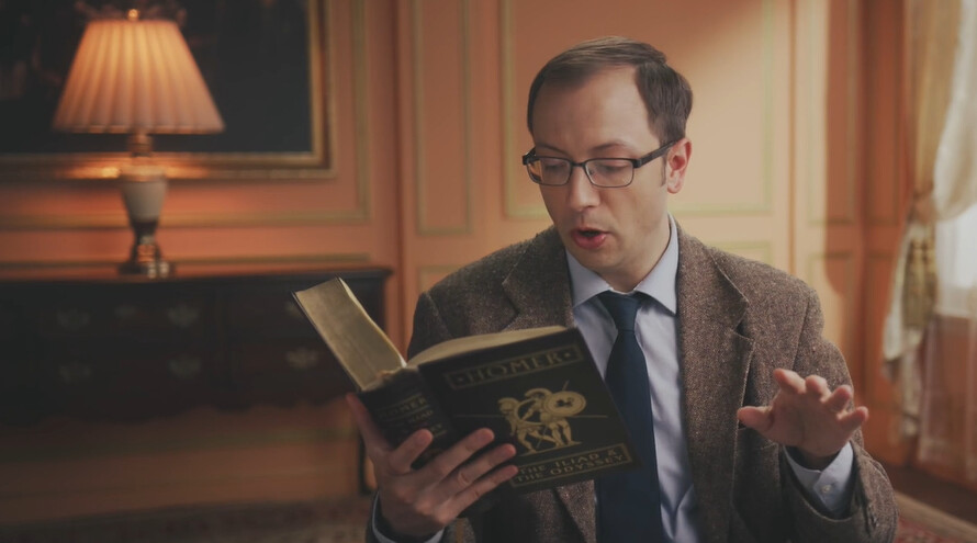Evan Mantyk, president of the Society of Classical Poets, appears in the documentary "When the Plague Arrives."