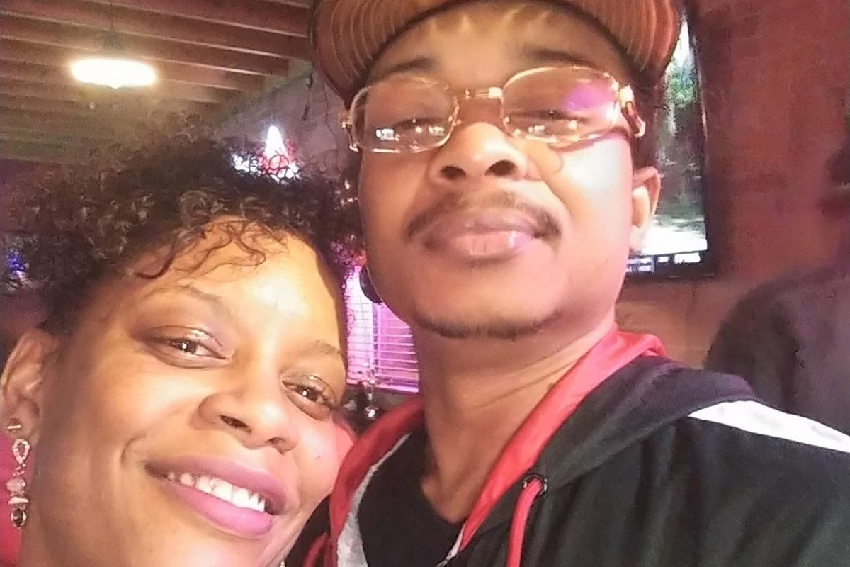 Adria-Joi Watkins poses with her second cousin Jacob Blake in Evanston, Ill., in September 2019. (Adria-Joi Watkins via AP)