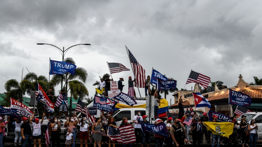 Trump’s Latino Supporters in Florida Gather to Demand ‘Fair Elections’