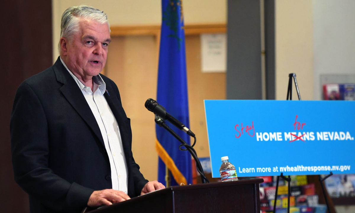 Nevada Governor Steve Sisolak Addresses Media On Government Response To Coronavirus