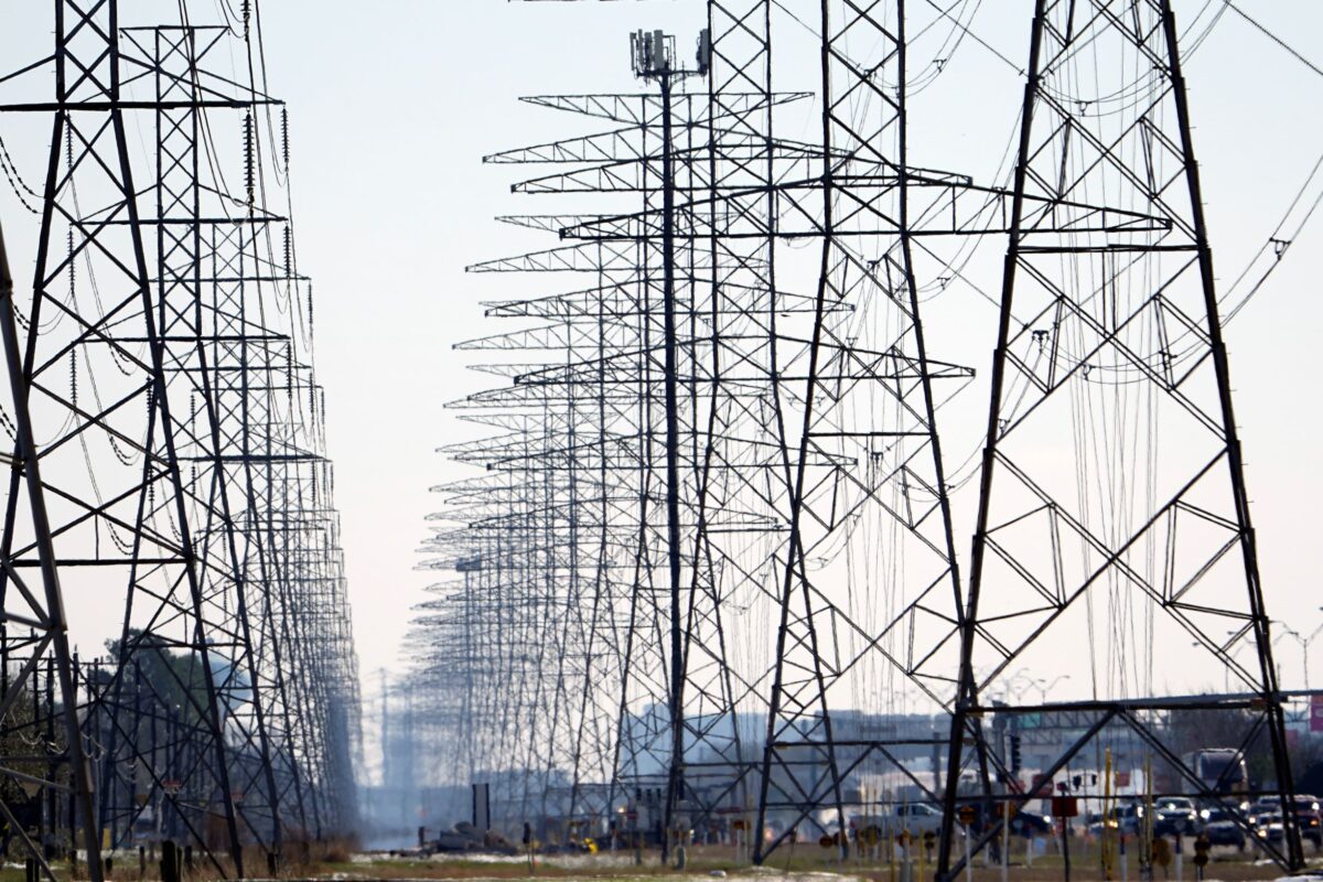 Power lines are shown in Houston, Texas, on Feb. 16, 2021. (David J. Phillip/AP Photo)