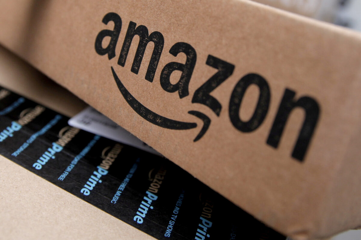 Amazon boxes are seen stacked for delivery in the Manhattan borough of New York City on Jan. 29, 2016. (Mike Segar/Reuters)
