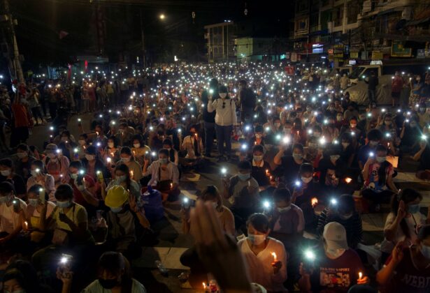 Anti-coup protesters 