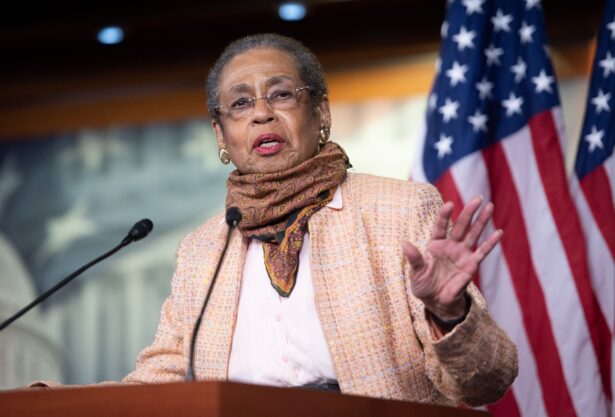 Del. Eleanor Holmes Norton (D-D.C.) speaks on Capitol Hill in Washington, on May 21, 2020. (Saul Loeb/AFP via Getty Images)
