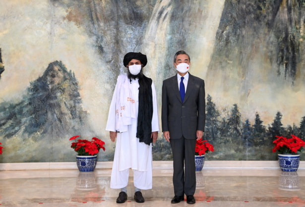 Chinese State Councilor and Foreign Minister Wang Yi meets with Mullah Abdul Ghani Baradar, political chief of Afghanistan