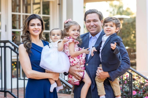 Florida First Lady Casey DeSantis (L) is seen with her children and her husband, Florida Gov. Ron DeSantis, in an undated photograph. (Courtesy of Gov. Ron DeSantis' Office)