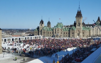 Massive Crowds Gather on Parliament Hill as Trucker Convoy Arrives in Ottawa