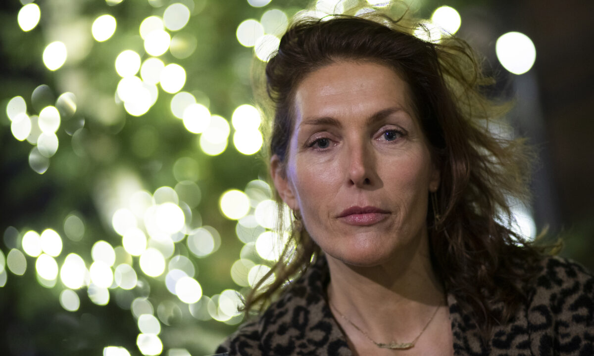 Former model Thysia Huisman, one of the women who have accused Jean-Luc Brunel of rape, poses for a picture in Amsterdam, Netherlands on Dec. 17, 2020. (Peter Dejong/AP Photo)